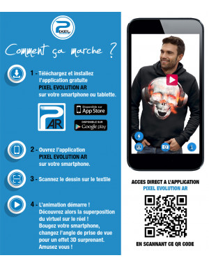 Sweat à capuche 3D animé TÊTE DE MORT PLAY MUSIC