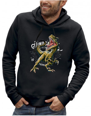 Sweat à capuche 3D animé DINOSAURE VELOCIRAPTOR