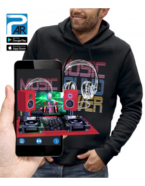 Sweat à capuche 3D animé CASQUE DJ MUSIC SOUND POWER