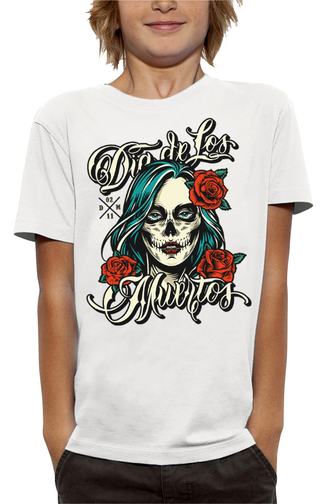 t-shirt-enfant-blanc-dia-de-los-muertos-roses.jpg